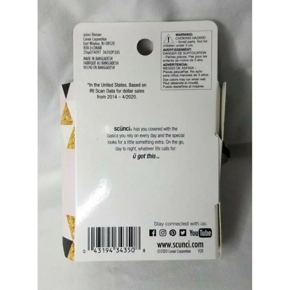 Blue Leopard Scunci 2 Piece Mommy and Me Rubber Band Hair Scrunchie Set